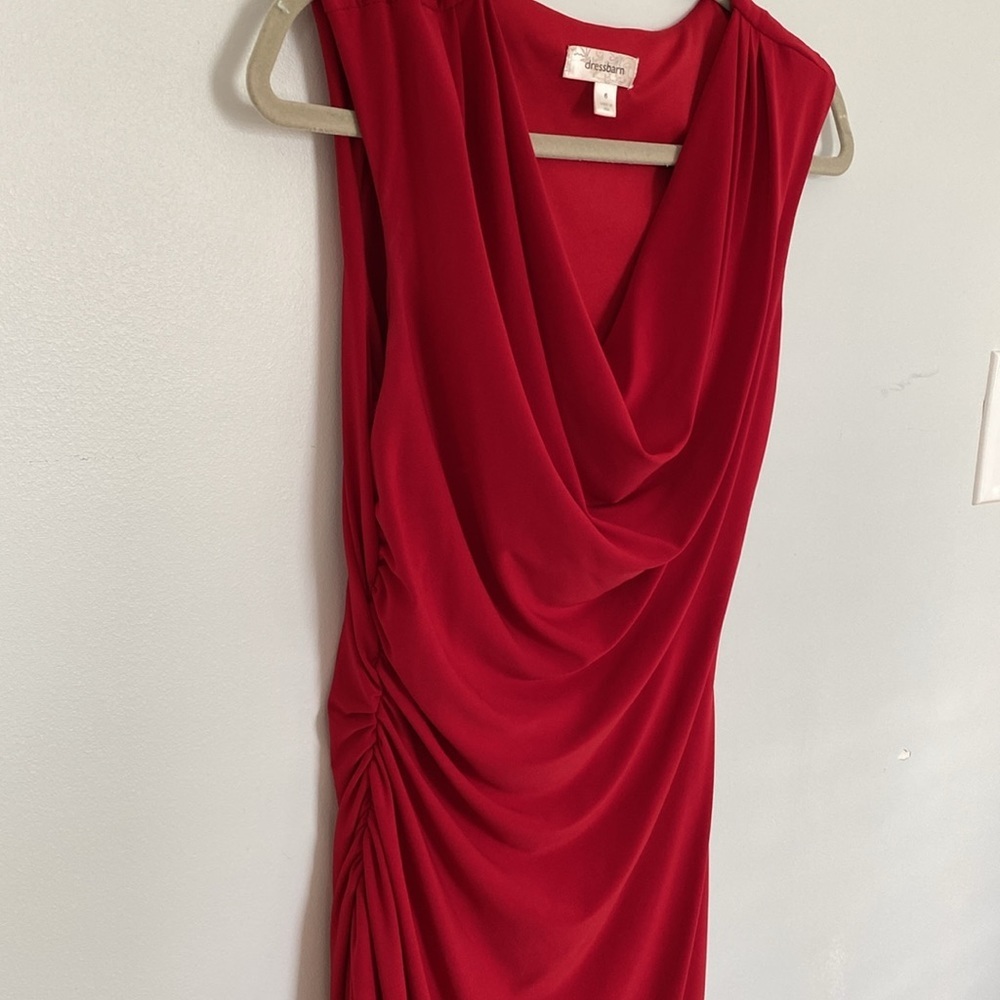 Dressbarn Red Dress. Size 6 - Picture 3 of 5